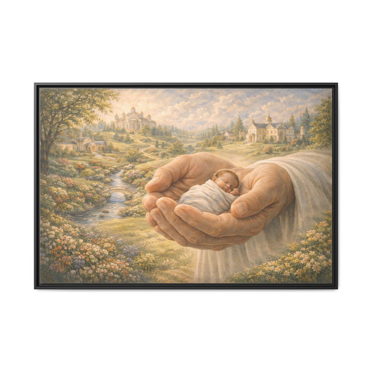 Received in Gods Hands | Child Welcomed into Heaven painting Canvas 3 of 3