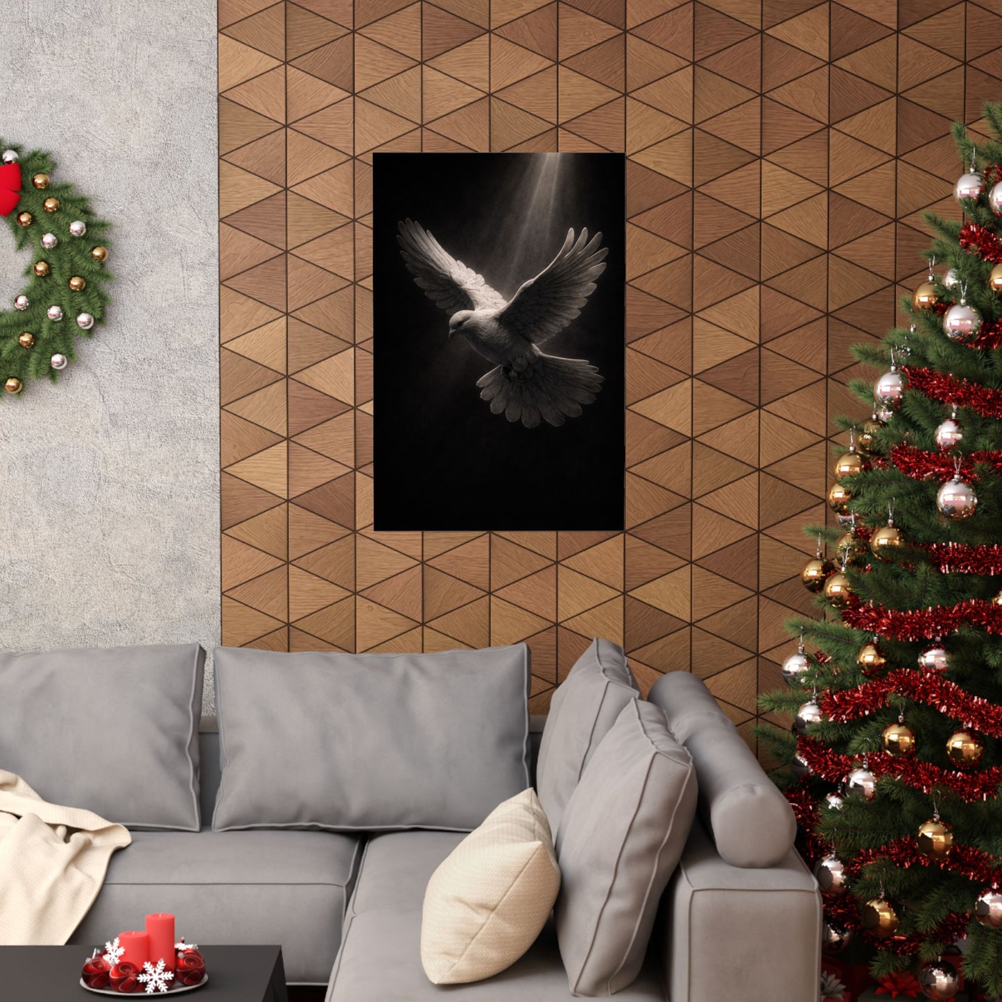 Holy Spirit Dove Wall Art Print Poster | Christian Home Decor | Religious Art Print | Dark Moody Faith Art | Spiritual Gift Decor 2of3