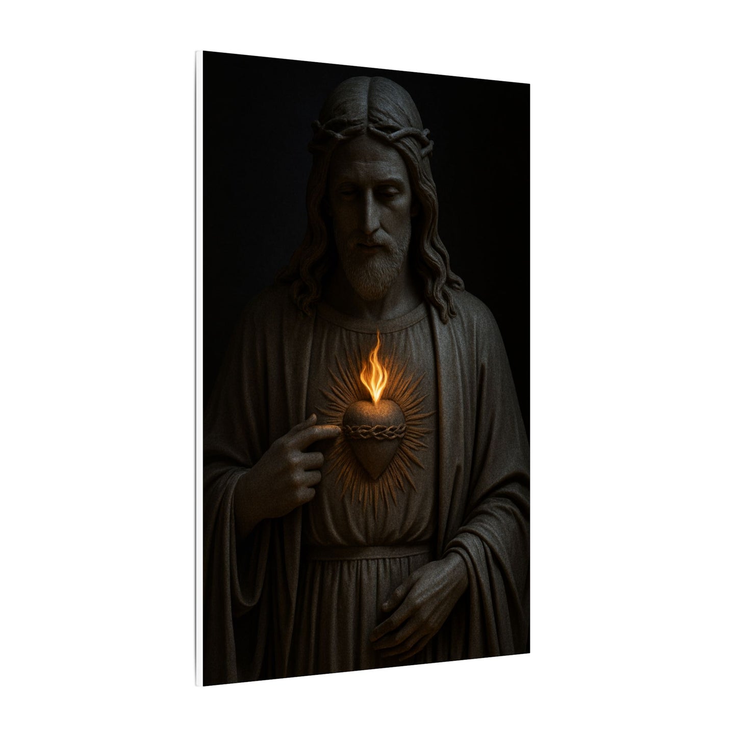 Sacred Heart of Jesus Wall Art Matte Canvas| Christian Home Decor | Religious Art Print | Faith Based Decor 1 of 3 0.75" (Multi-Size)