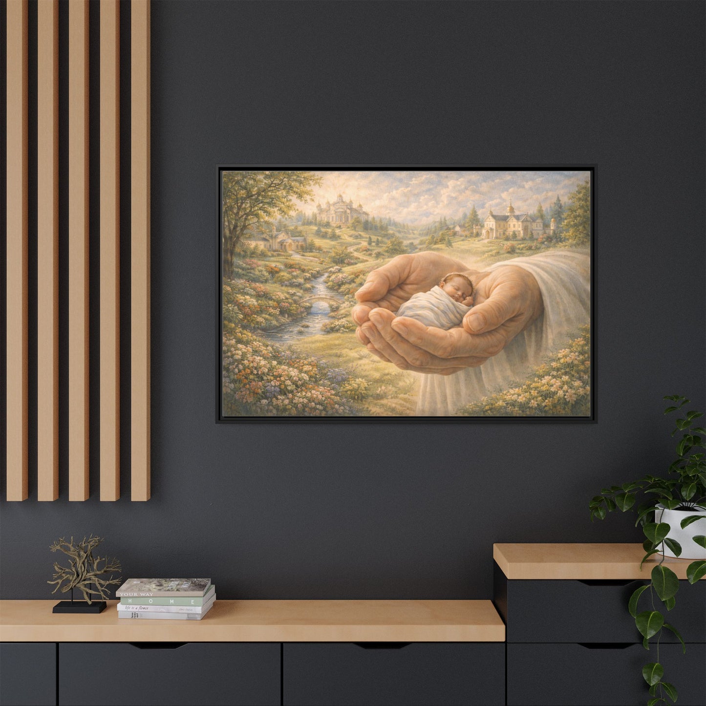 Received in Gods Hands | Child Welcomed into Heaven painting Canvas 3 of 3