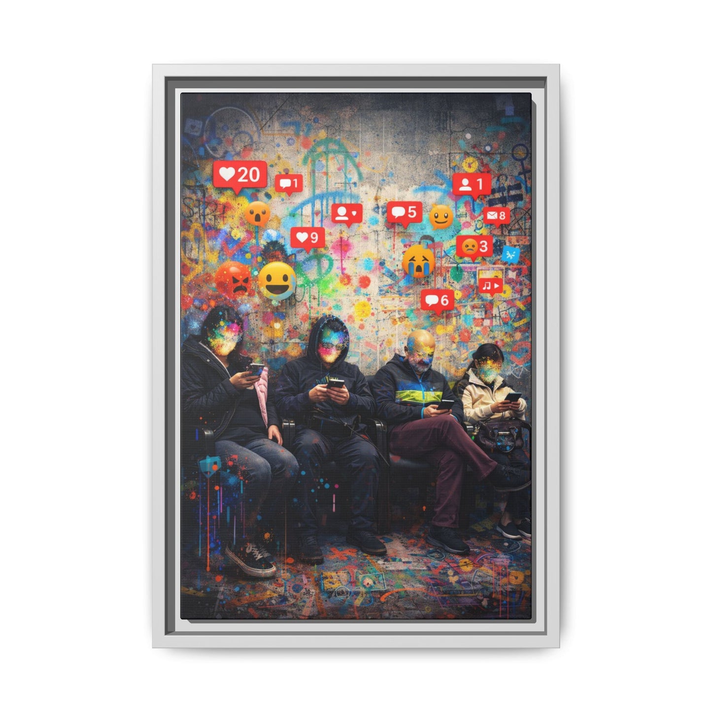 1 of 3 Digital Therapy Matte Canvas | Framed Wall Art