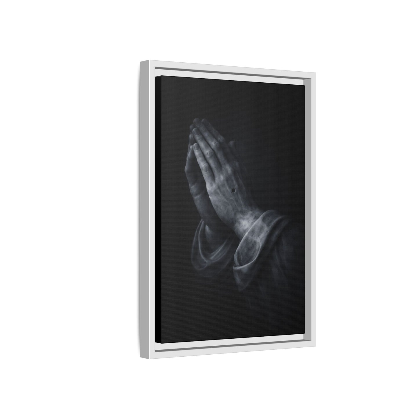 Praying Hands Art Print Canvas Framed | Religious Wall Decor, Matte Black 3 of 3