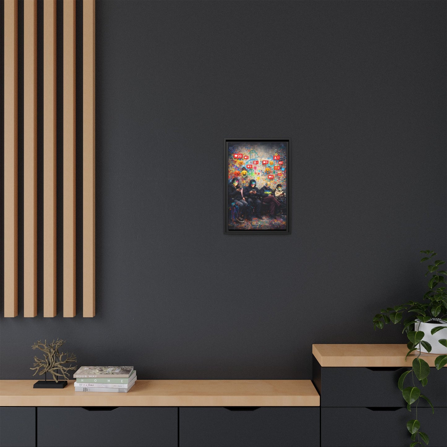 1 of 3 Digital Therapy Matte Canvas | Framed Wall Art