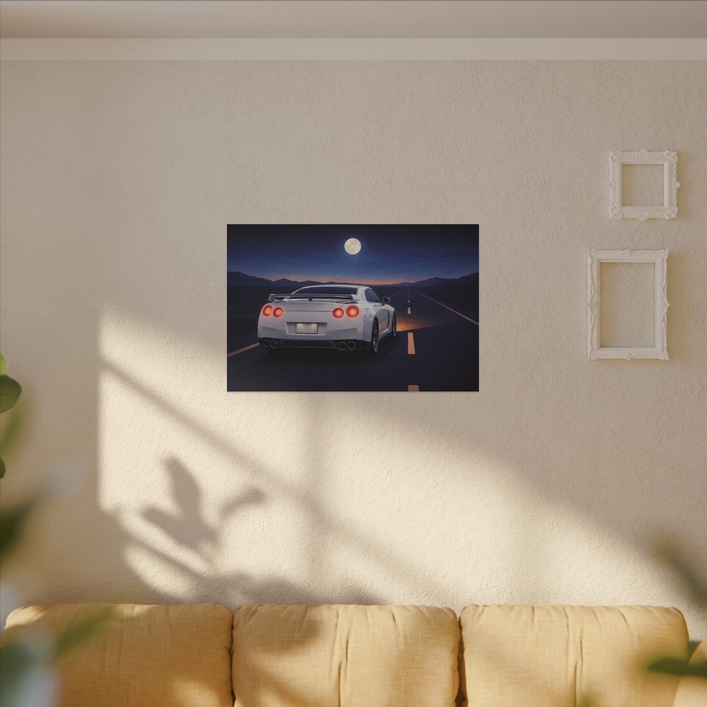 RetroGTR White Night Drive Wall Canvas | JDM Car Decor | Sports Car Poster | Garage Man Cave Bedroom Art 3 of 3
