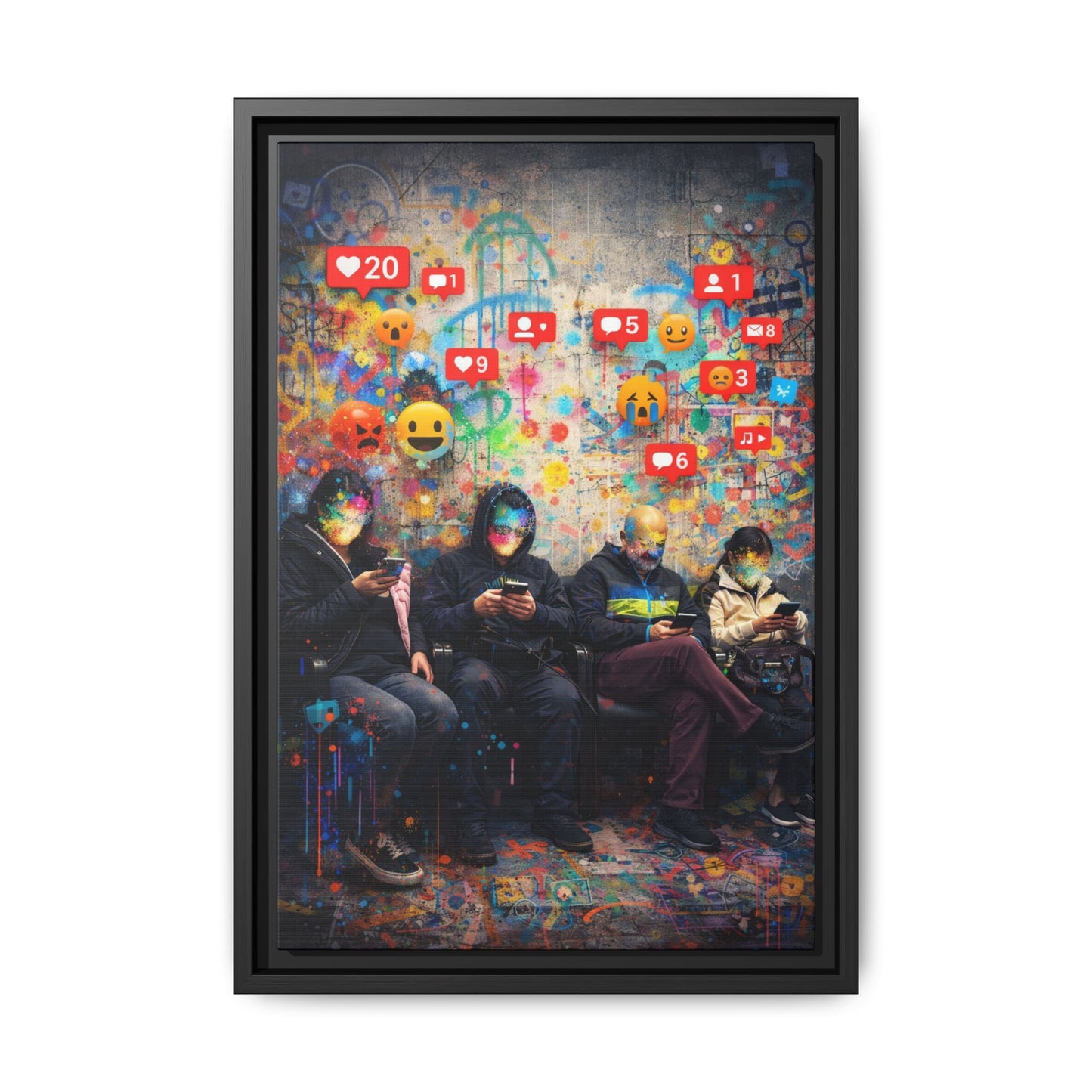 1 of 3 Digital Therapy Matte Canvas | Framed Wall Art