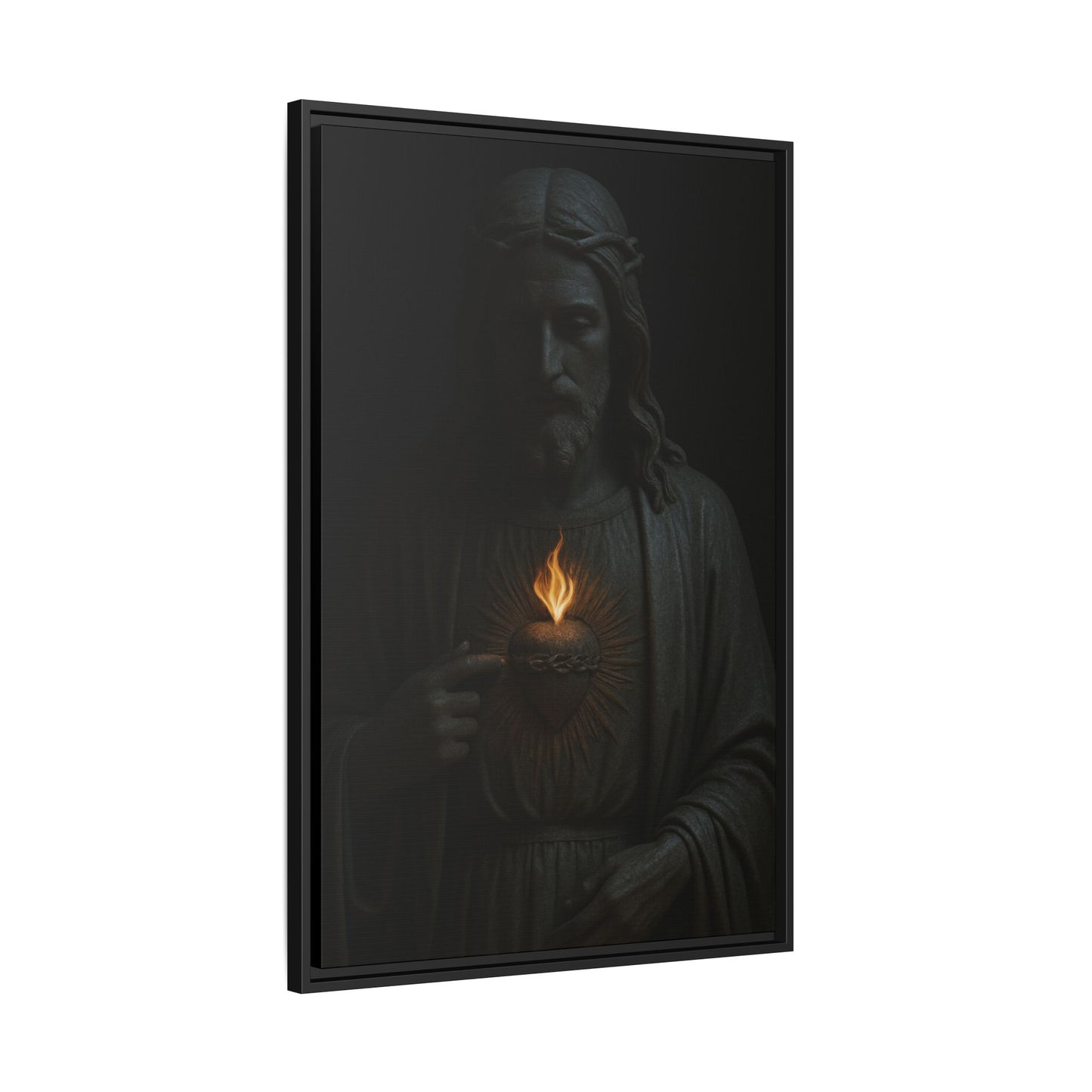 Sacred Heart Jesus Matte Canvas Framed | Religious Wall Art 1 of 3