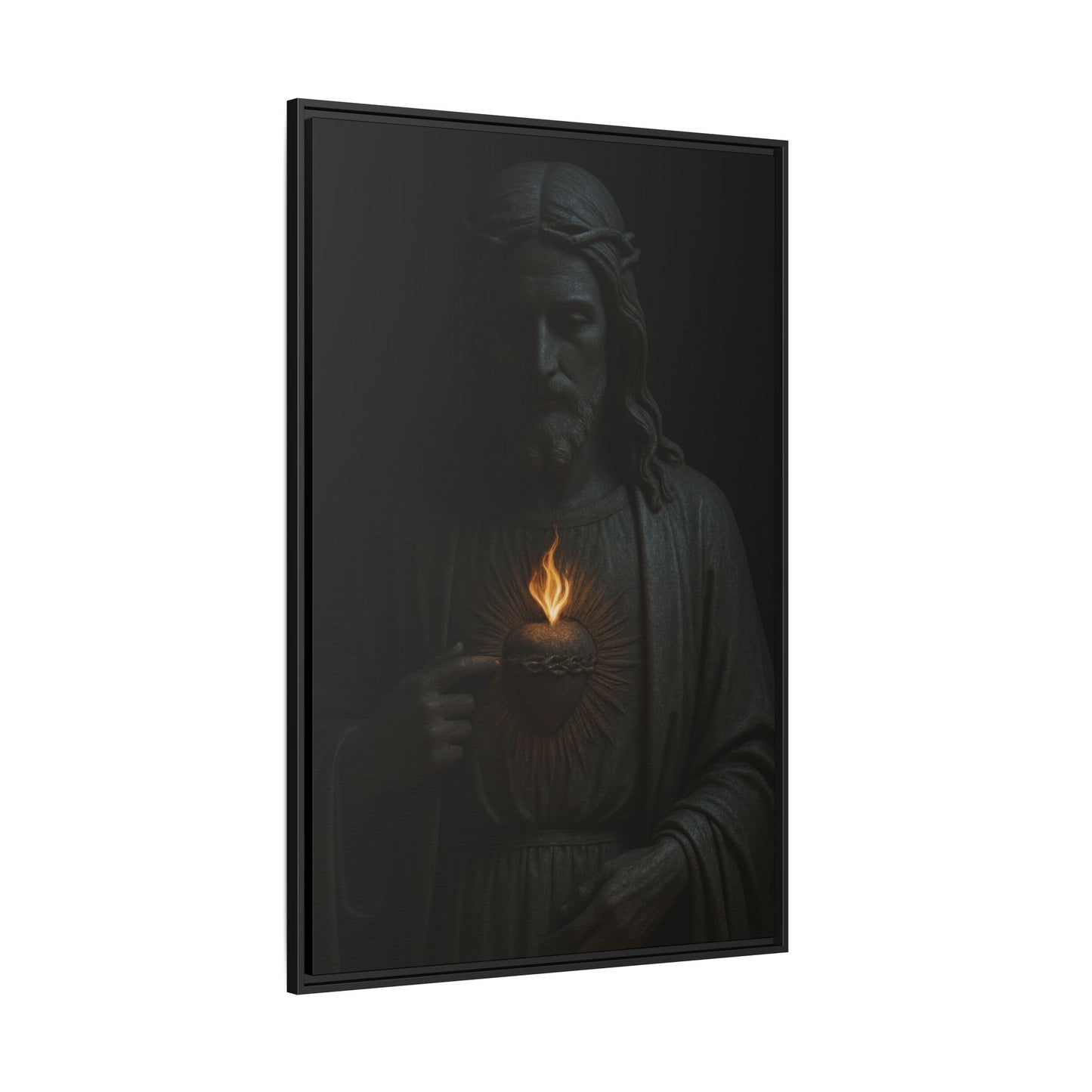 Sacred Heart Jesus Matte Canvas Framed | Religious Wall Art 1 of 3