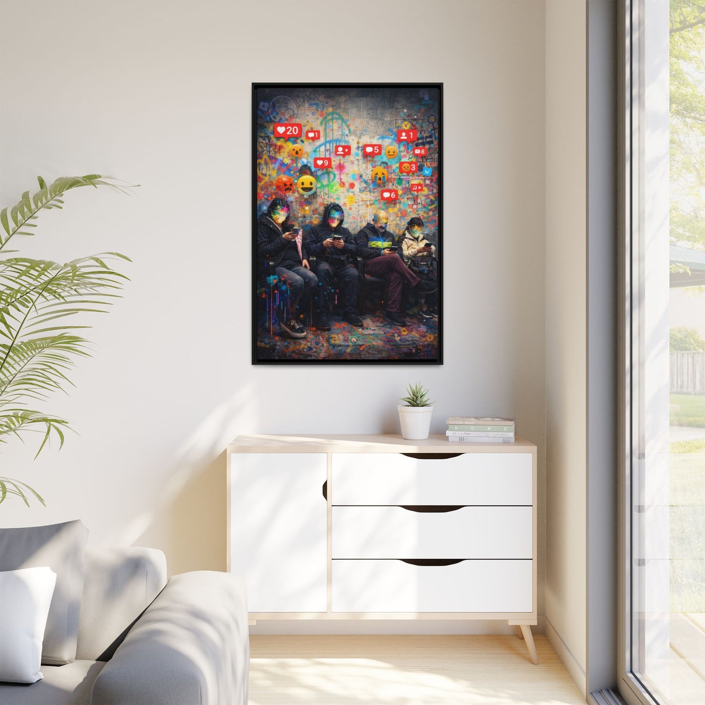 1 of 3 Digital Therapy Matte Canvas | Framed Wall Art