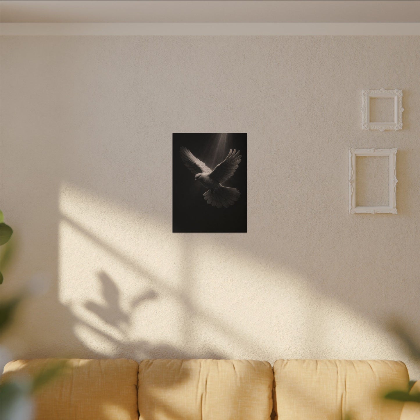 Holy Spirit Dove Wall Art Print Canvas| Christian Home Decor | Religious Art Print | Dark Moody Faith Art | Spiritual Gift Decor 2of3