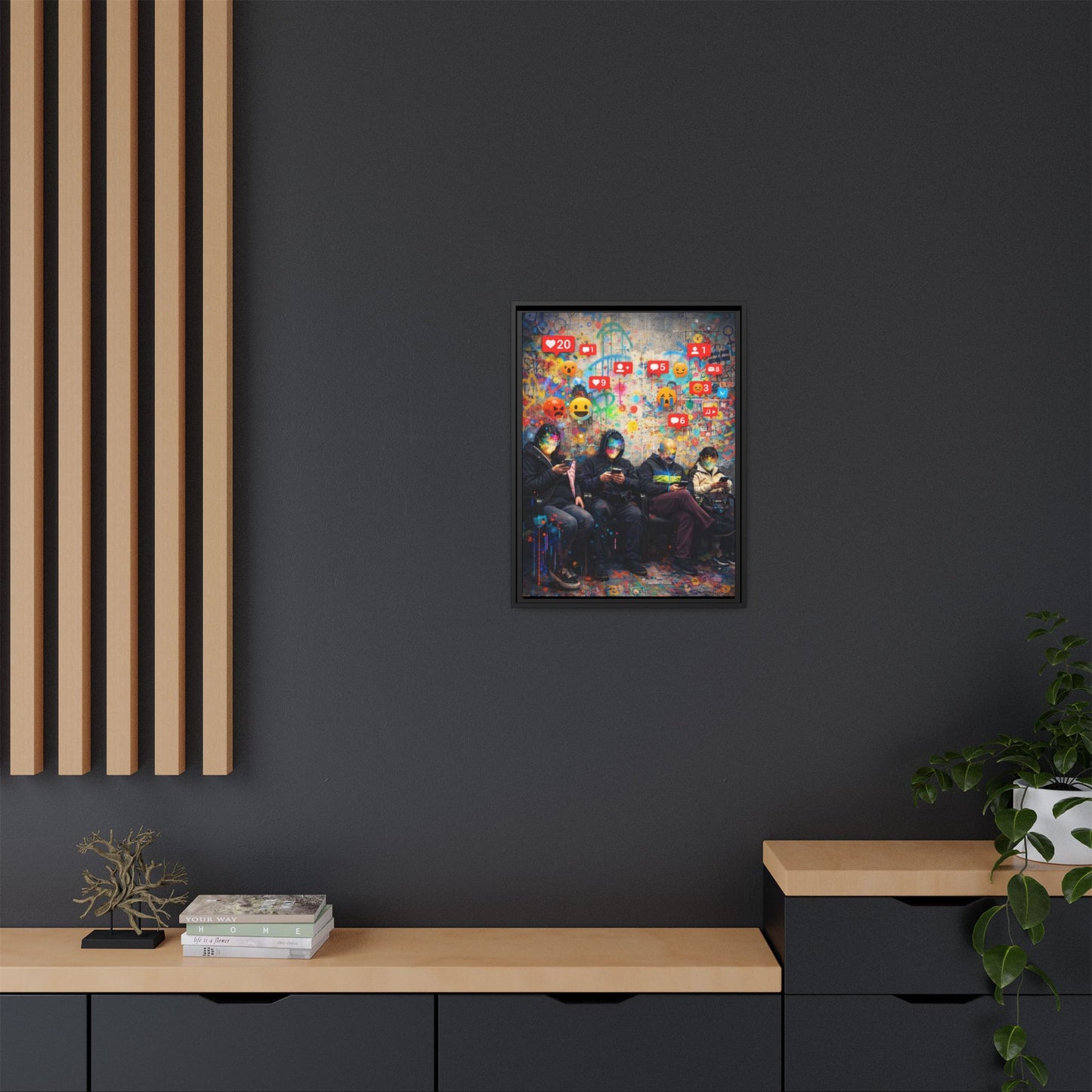 1 of 3 Digital Therapy Matte Canvas | Framed Wall Art