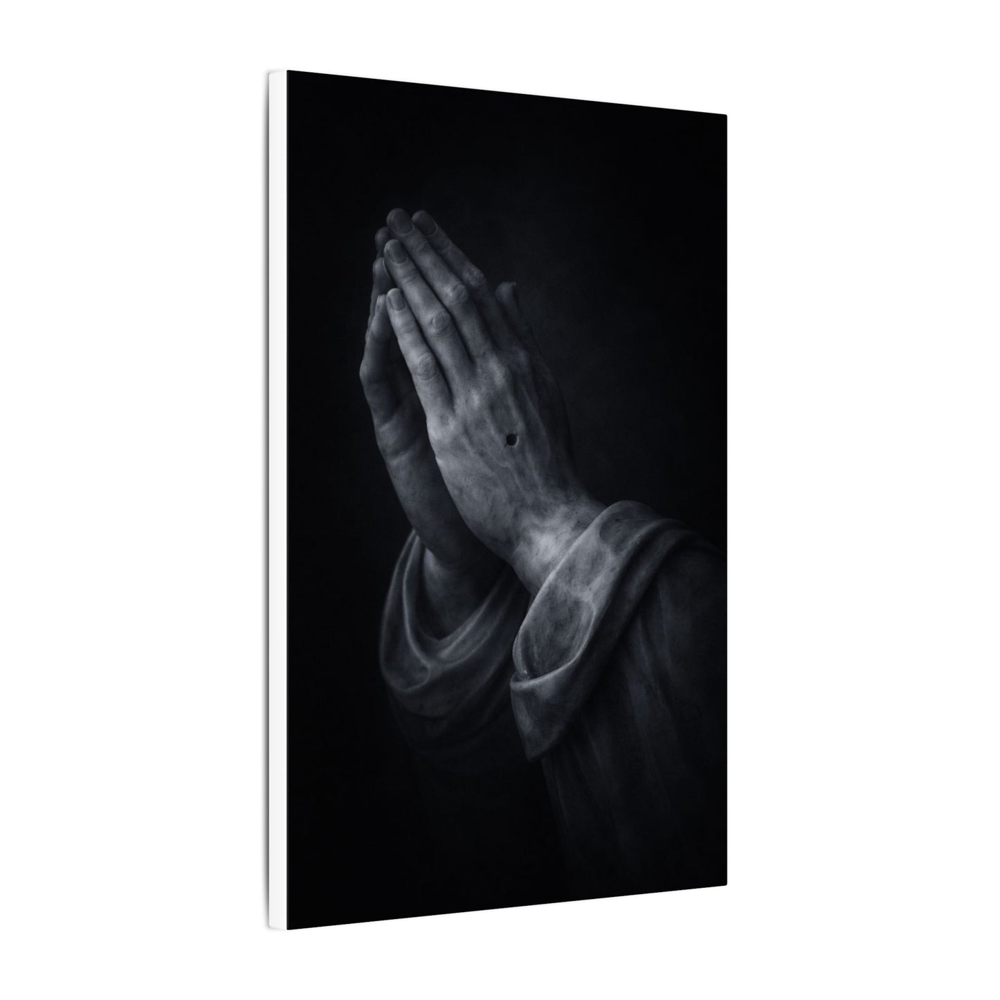 Praying Hands  Canvas | Christian Home Decor | Religious Art Print | Dark Moody Faith Art | Spiritual Gift Decor 3of3