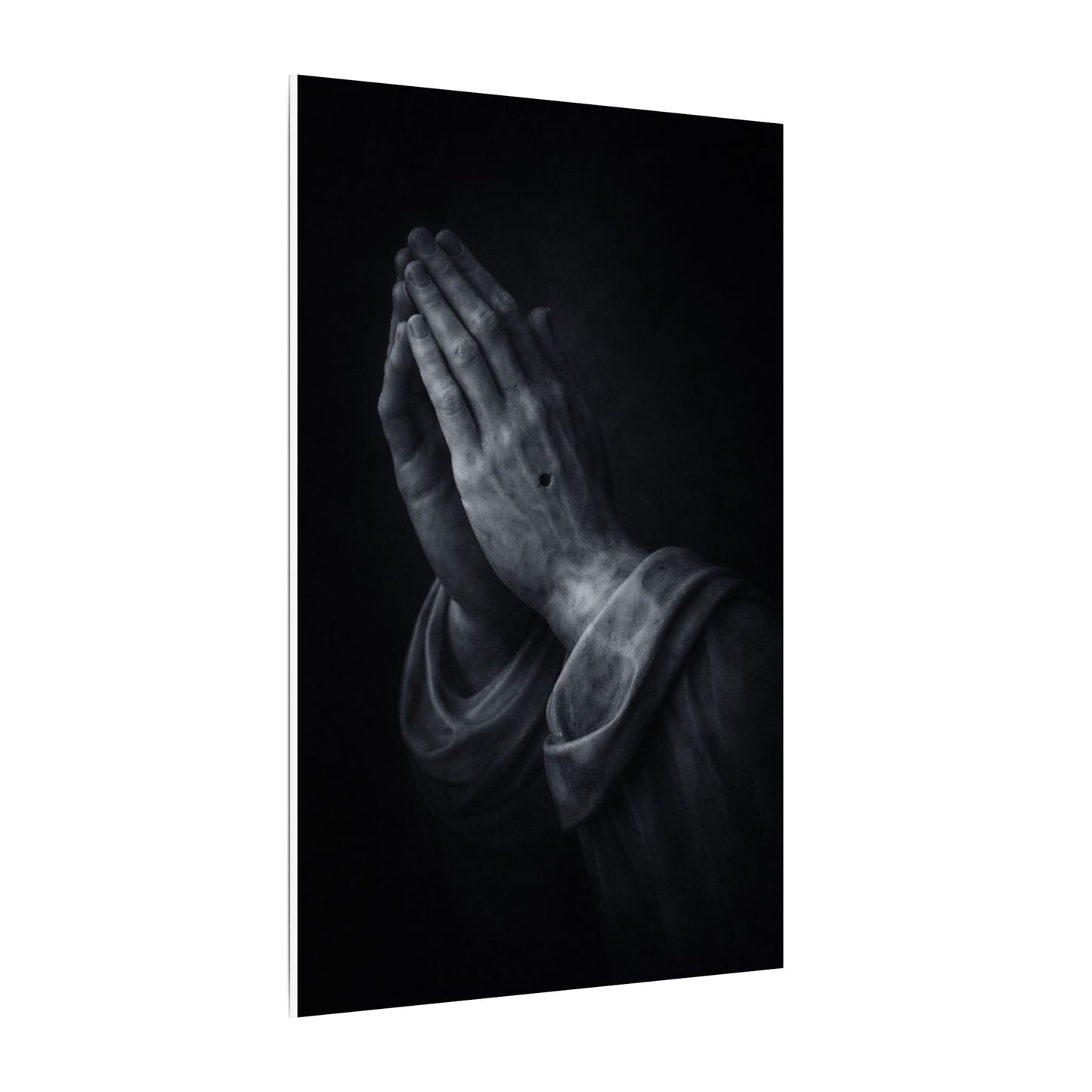 Praying Hands  Canvas | Christian Home Decor | Religious Art Print | Dark Moody Faith Art | Spiritual Gift Decor 3of3