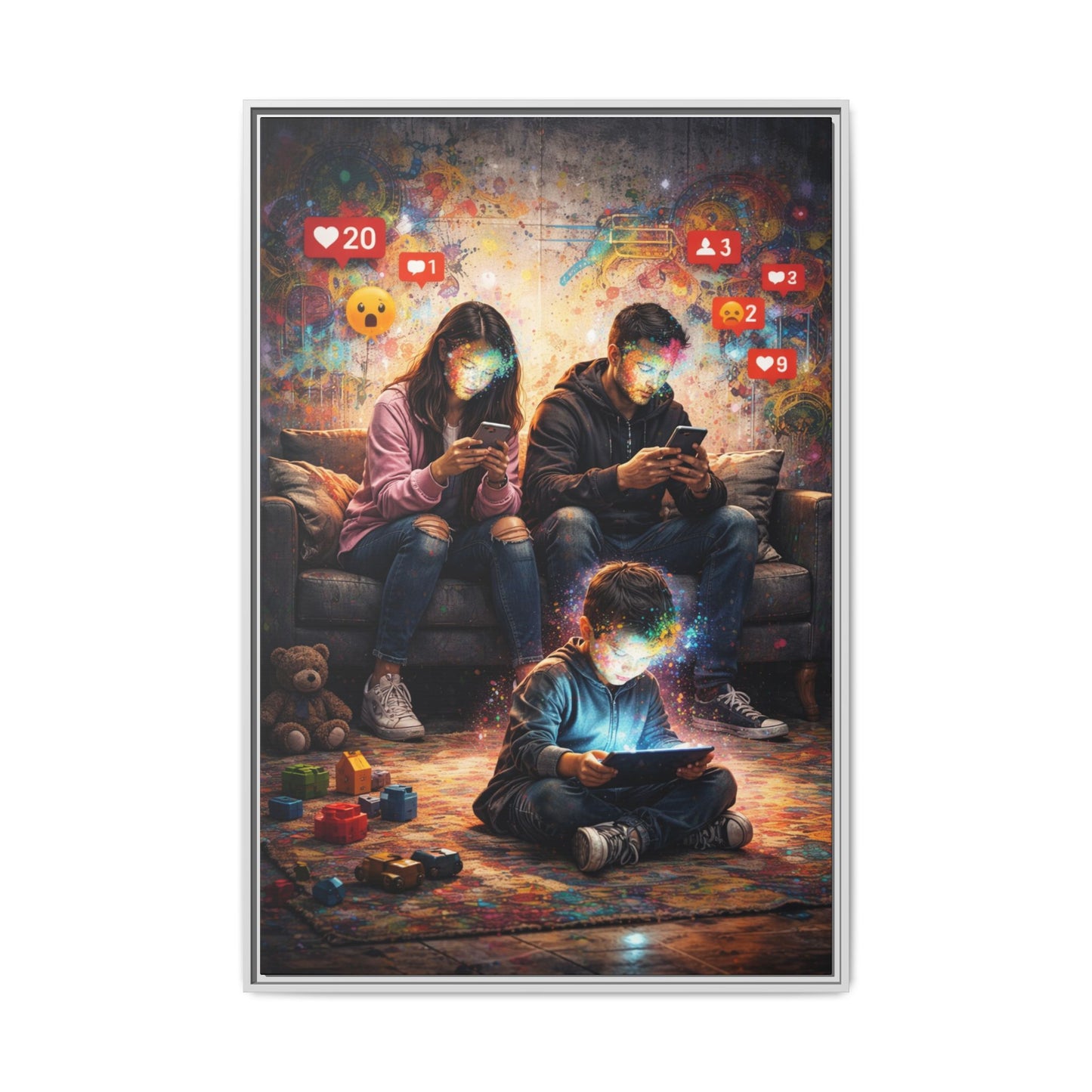 3 of 3 Digital Family Time Matte Canvas