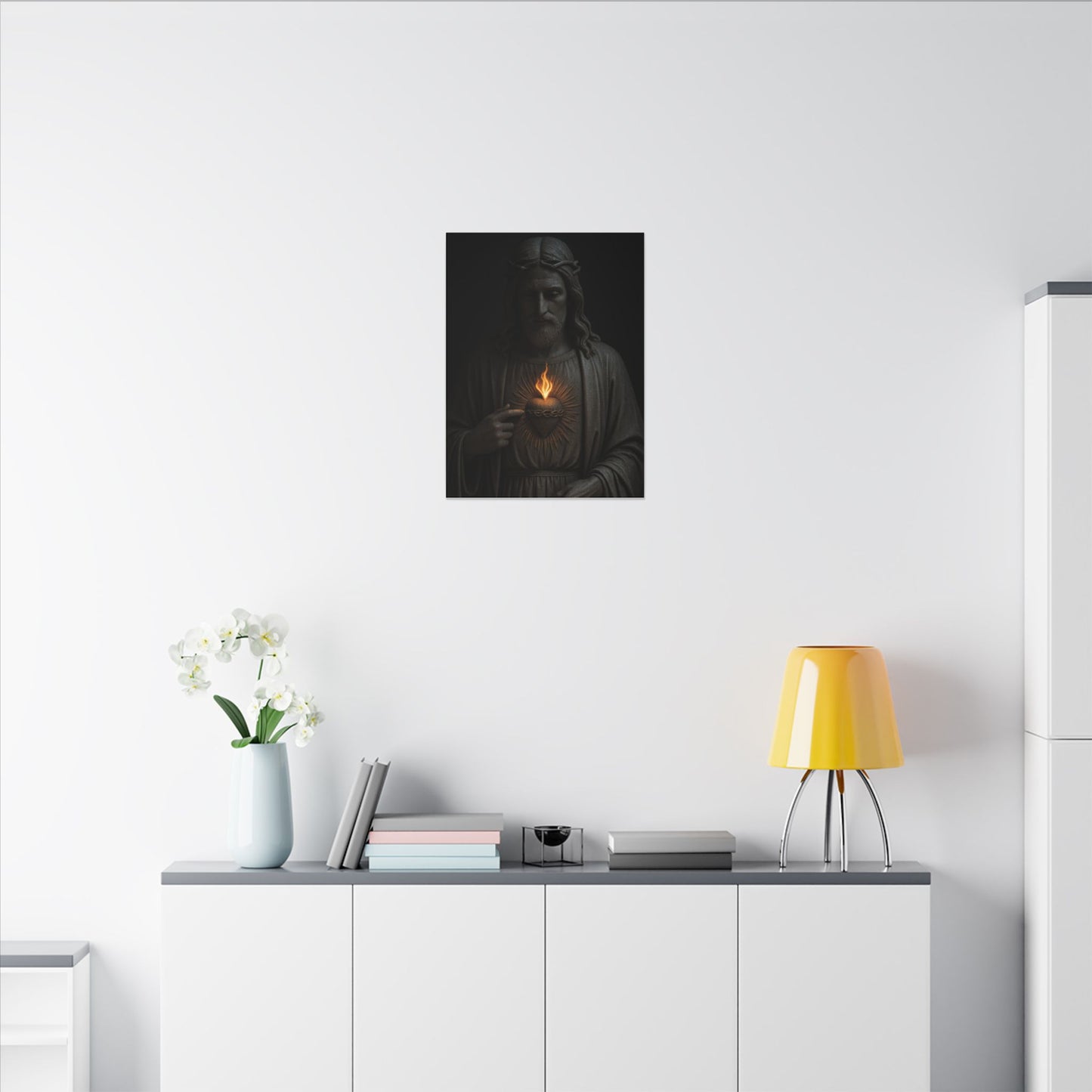 Sacred Heart of Jesus Wall Art Matte Canvas| Christian Home Decor | Religious Art Print | Faith Based Decor 1 of 3 0.75" (Multi-Size)