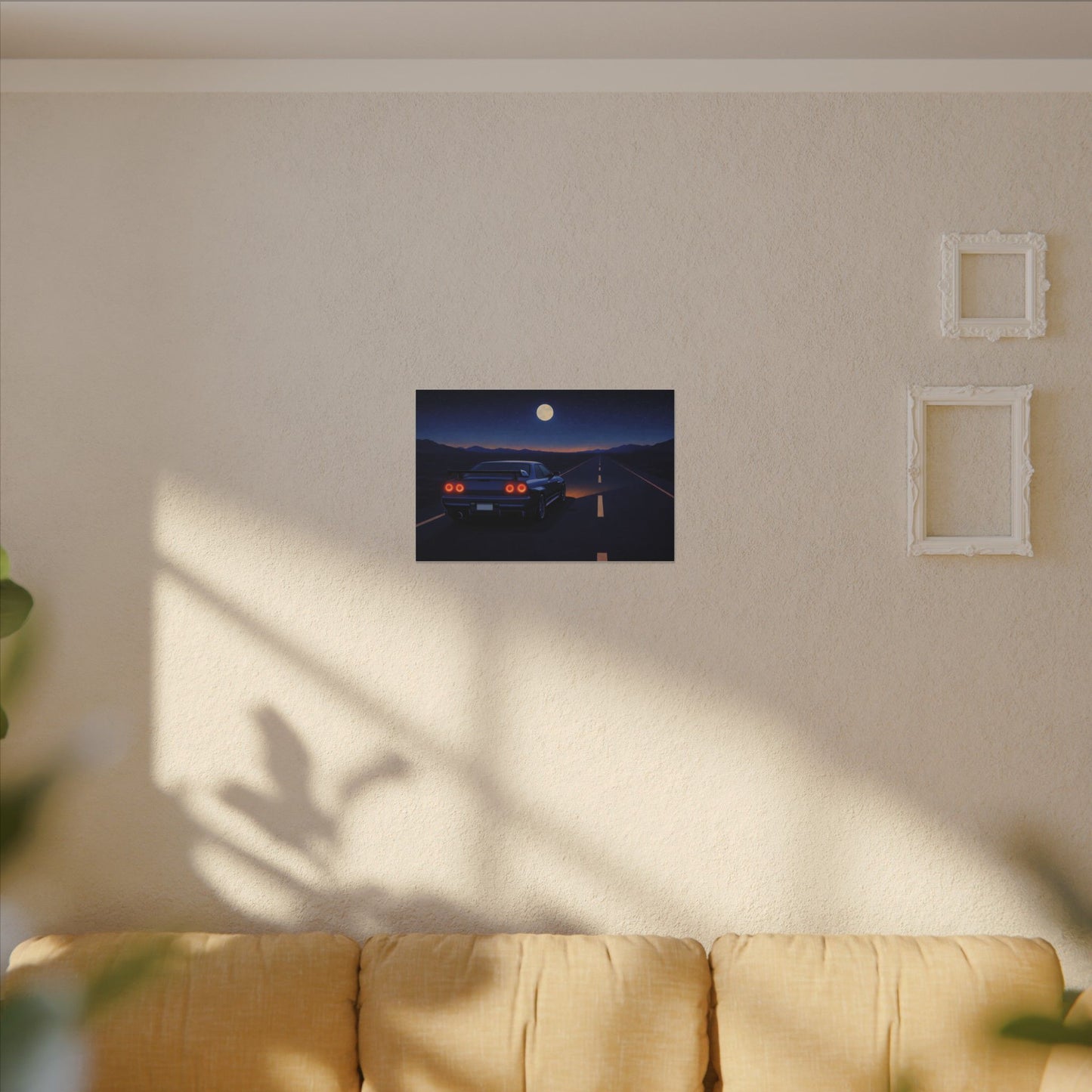 RetroGTR Blue Night Drive Wall Canvas | JDM Car Decor | Sports Car Poster | Garage Man Cave Bedroom Art 2 of 3