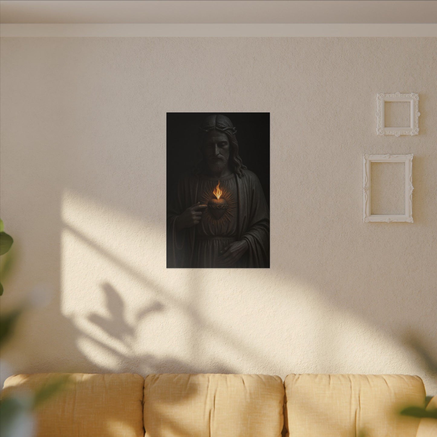 Sacred Heart of Jesus Wall Art Matte Canvas| Christian Home Decor | Religious Art Print | Faith Based Decor 1 of 3 0.75" (Multi-Size)