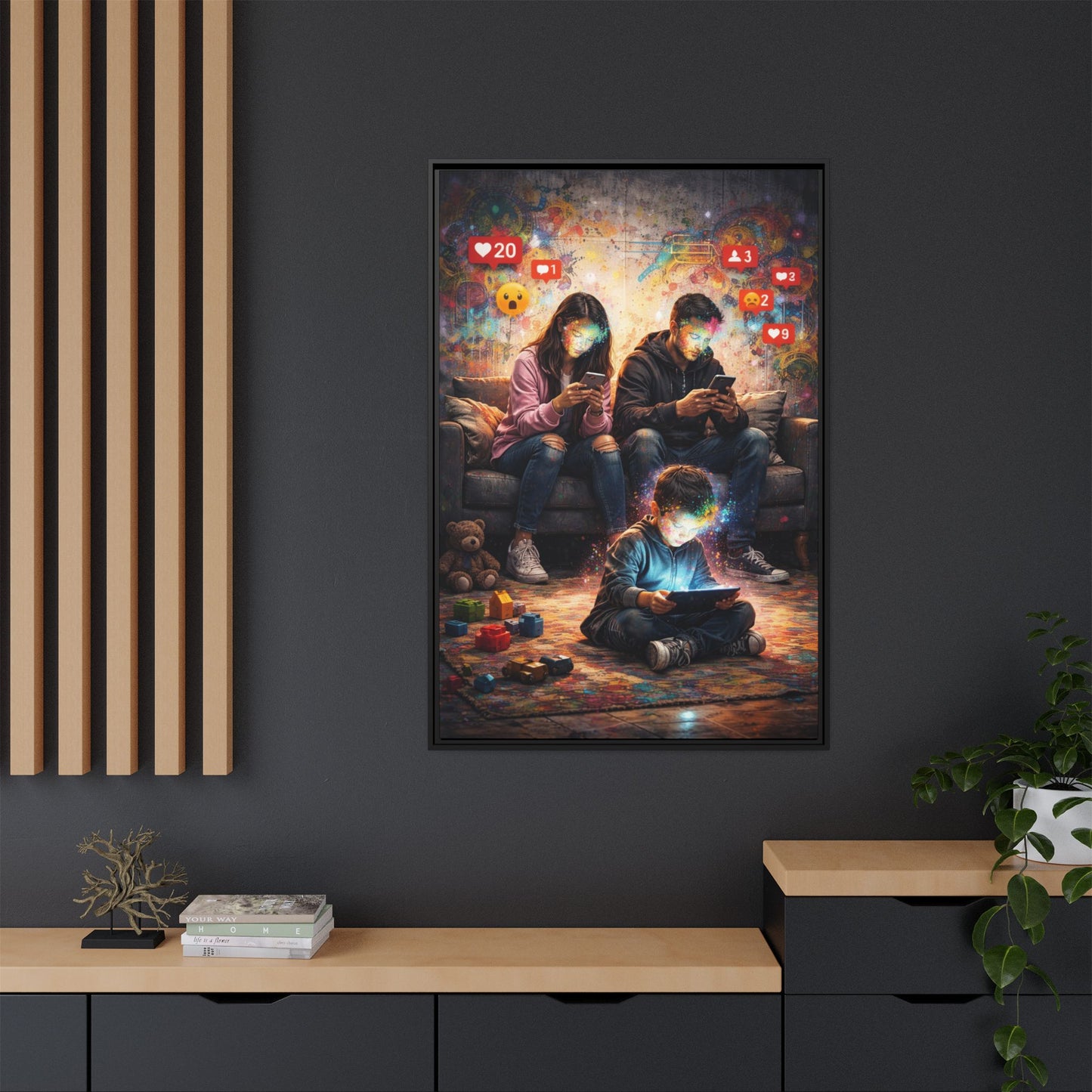 3 of 3 Digital Family Time Matte Canvas