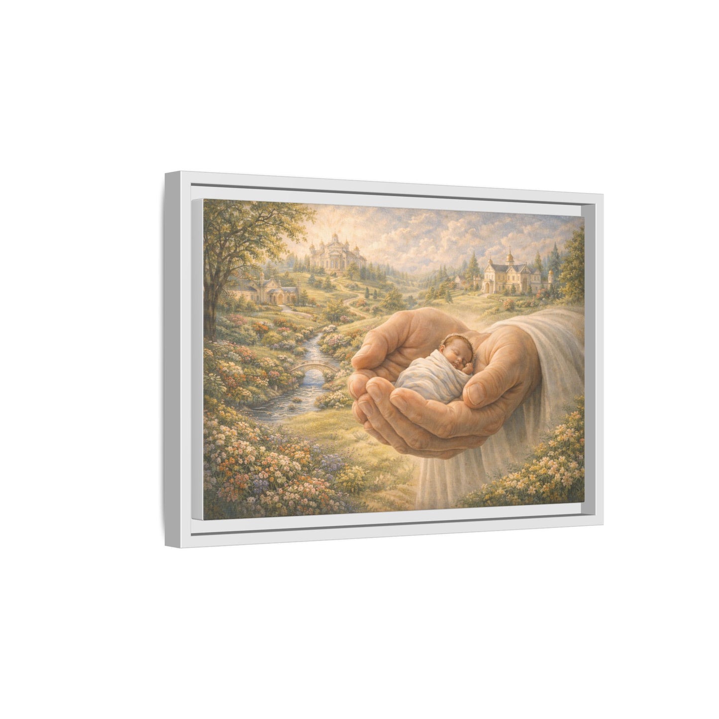 Received in Gods Hands | Child Welcomed into Heaven painting Canvas 3 of 3