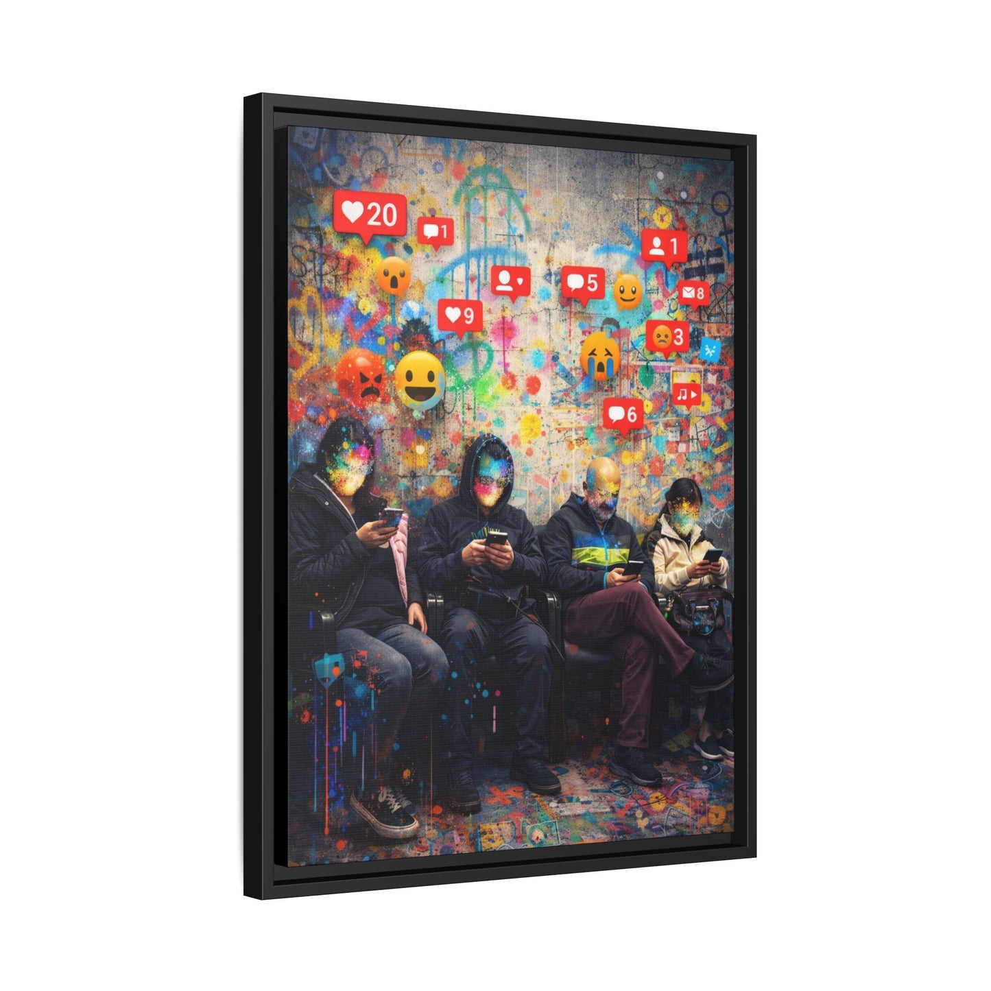 1 of 3 Digital Therapy Matte Canvas | Framed Wall Art