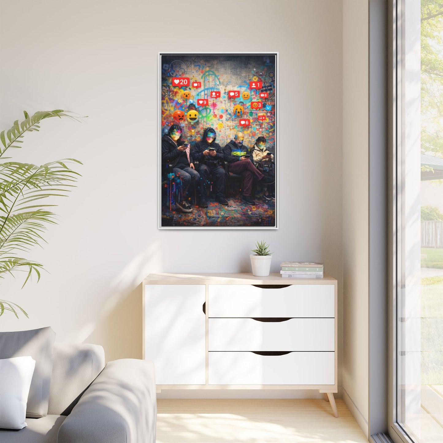 1 of 3 Digital Therapy Matte Canvas | Framed Wall Art