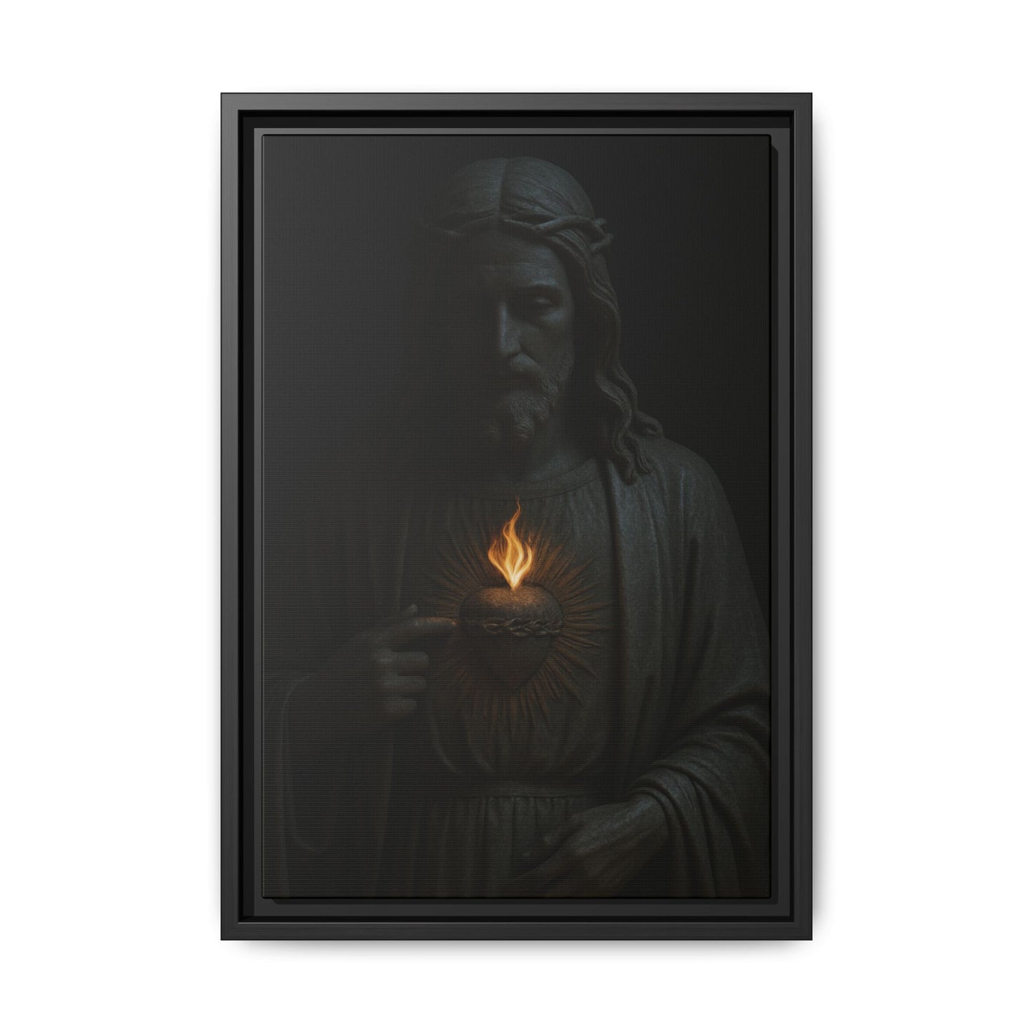 Sacred Heart Jesus Matte Canvas Framed | Religious Wall Art 1 of 3