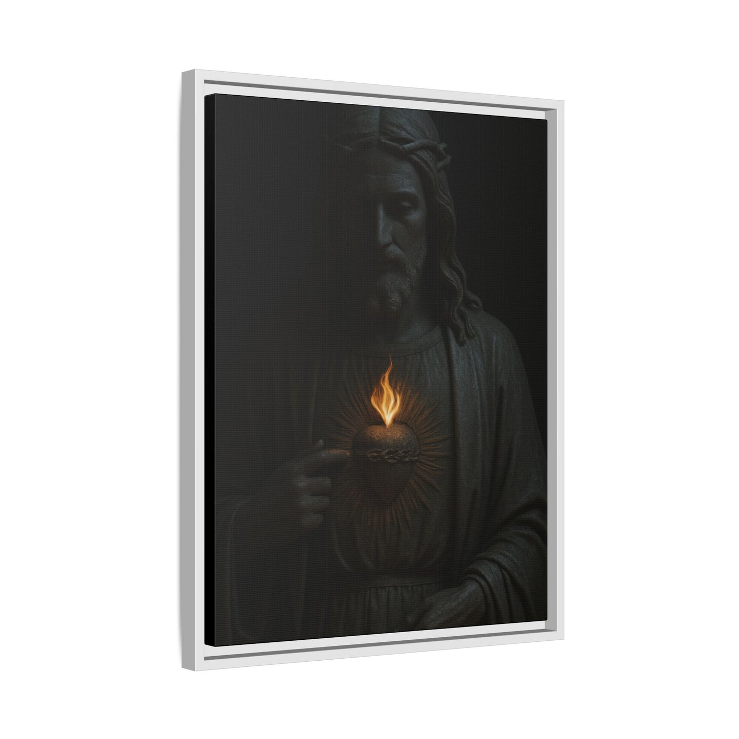 Sacred Heart Jesus Matte Canvas Framed | Religious Wall Art 1 of 3