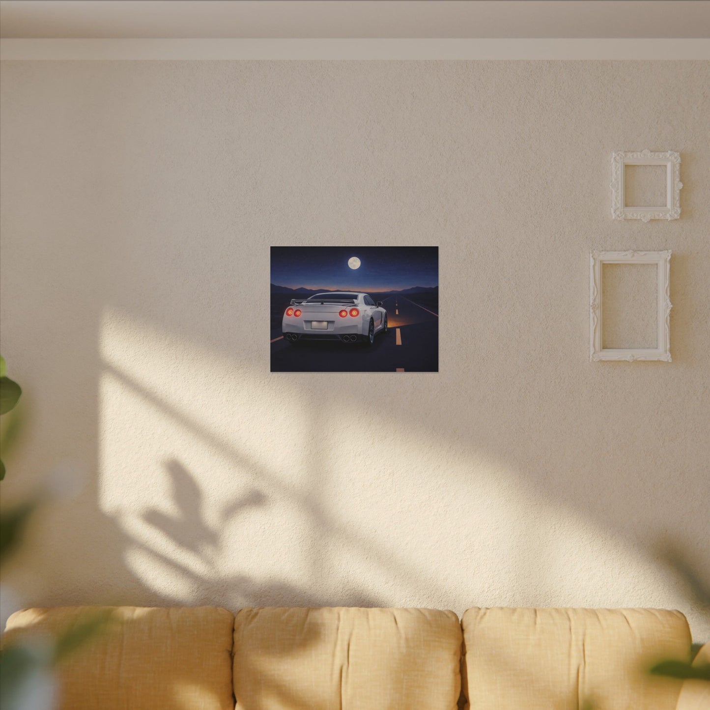 RetroGTR White Night Drive Wall Canvas | JDM Car Decor | Sports Car Poster | Garage Man Cave Bedroom Art 3 of 3