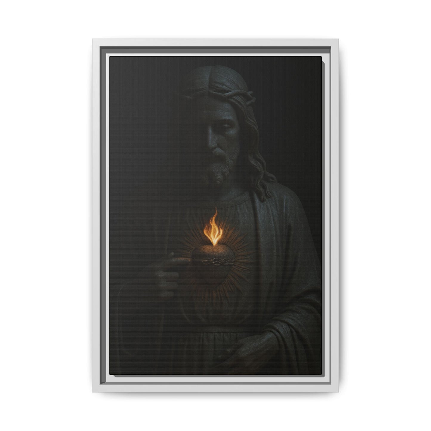 Sacred Heart Jesus Matte Canvas Framed | Religious Wall Art 1 of 3