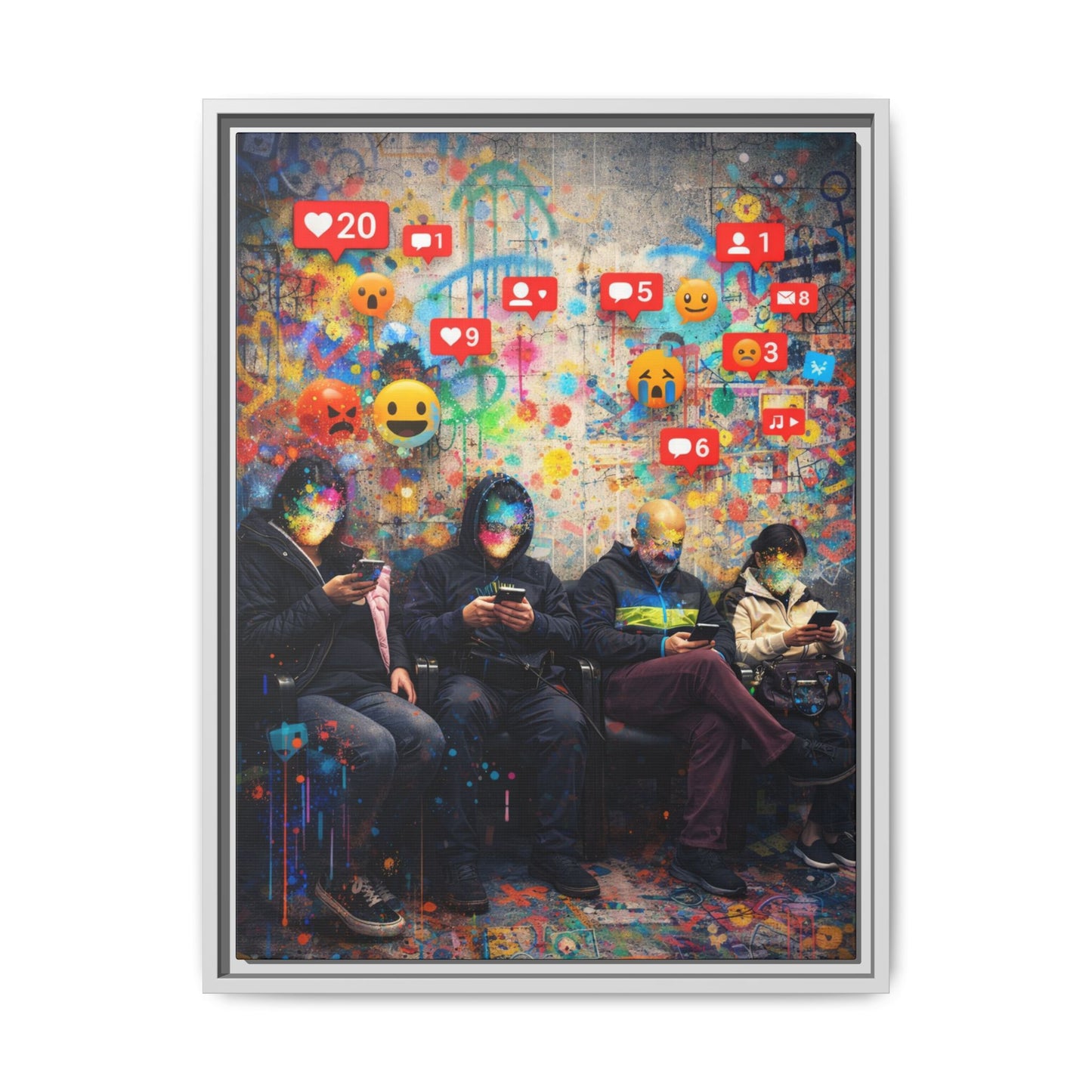 1 of 3 Digital Therapy Matte Canvas | Framed Wall Art