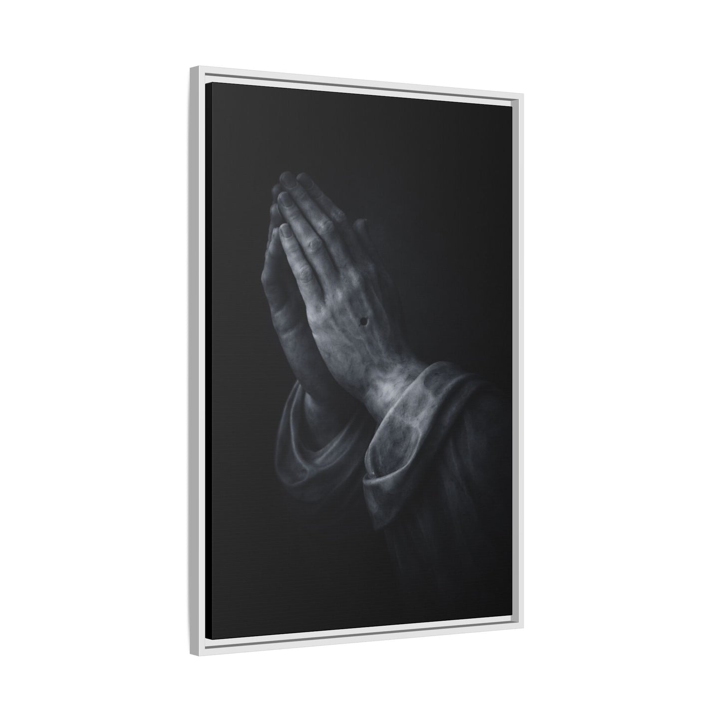 Praying Hands Art Print Canvas Framed | Religious Wall Decor, Matte Black 3 of 3