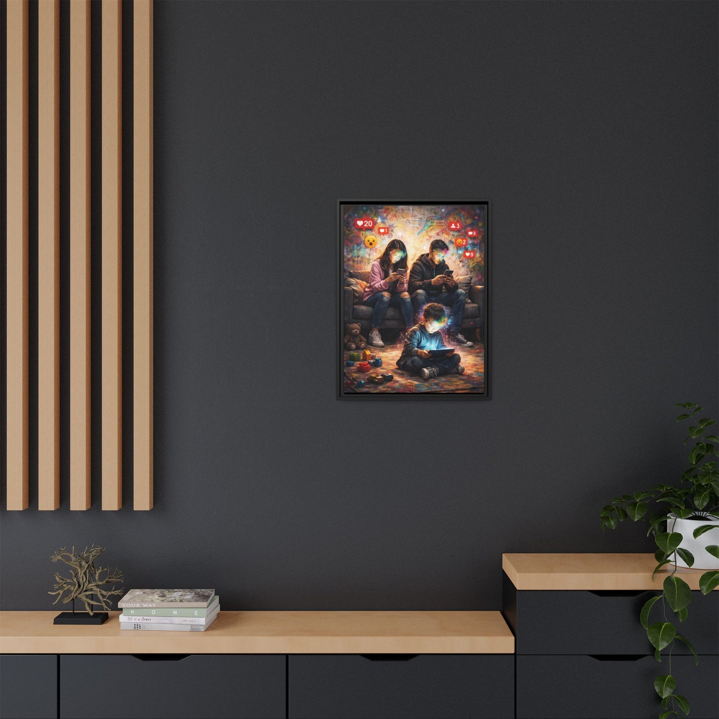 3 of 3 Digital Family Time Matte Canvas