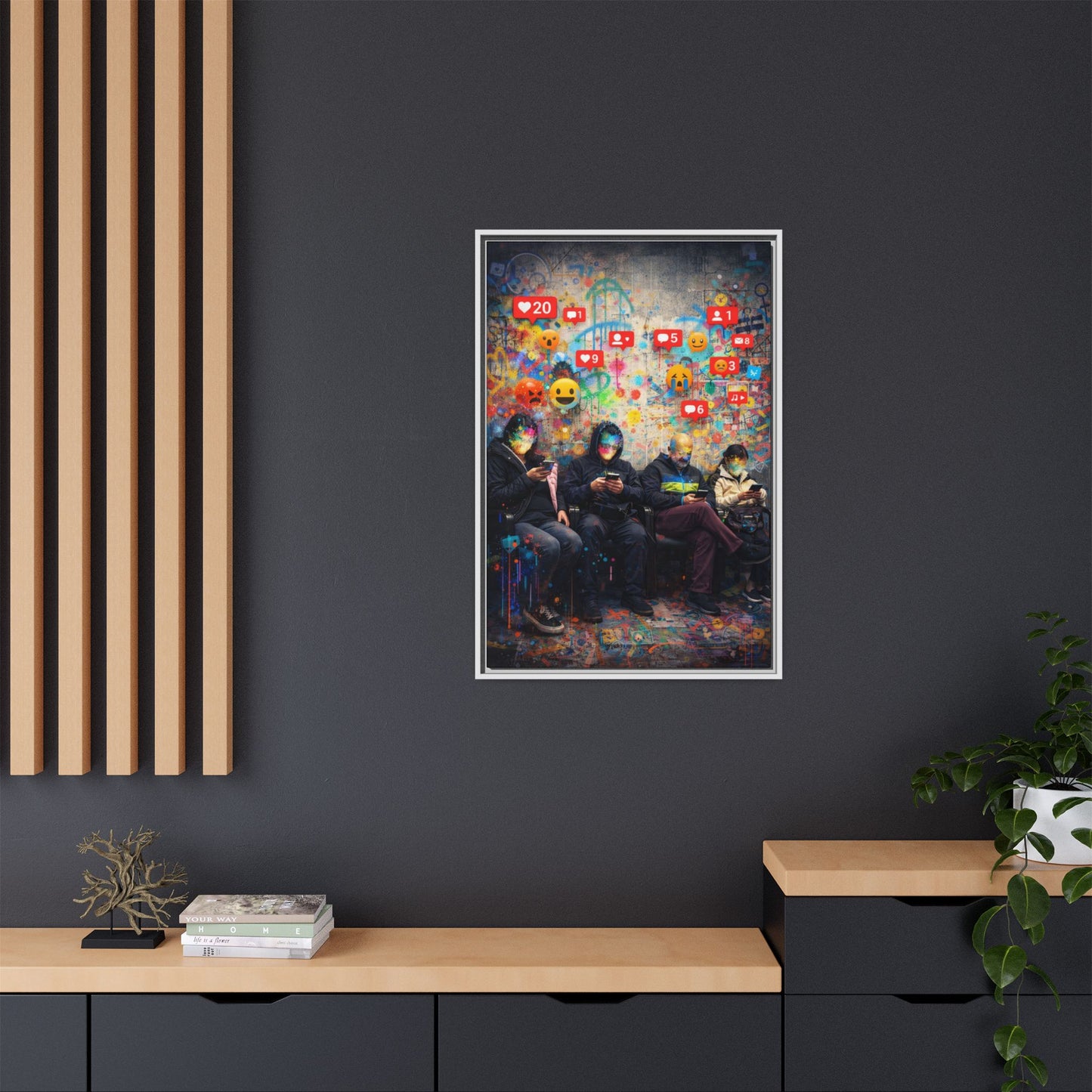 1 of 3 Digital Therapy Matte Canvas | Framed Wall Art