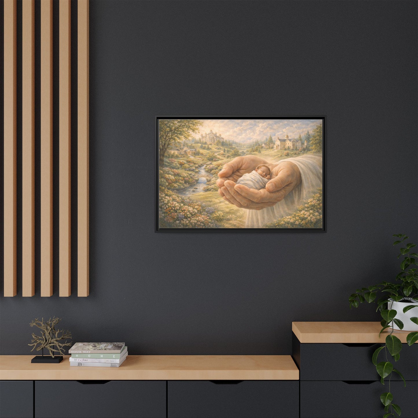 Received in Gods Hands | Child Welcomed into Heaven painting Canvas 3 of 3