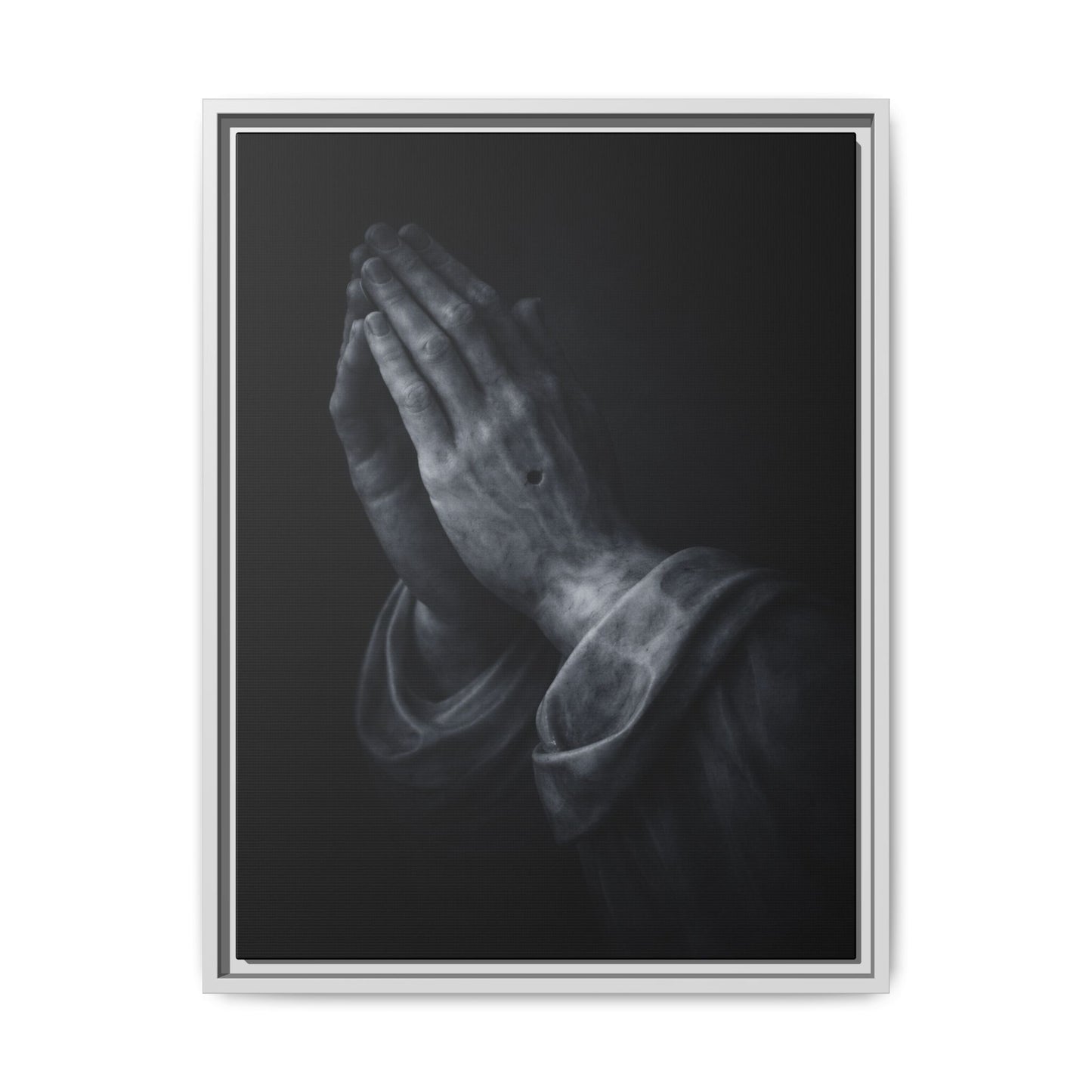 Praying Hands Art Print Canvas Framed | Religious Wall Decor, Matte Black 3 of 3
