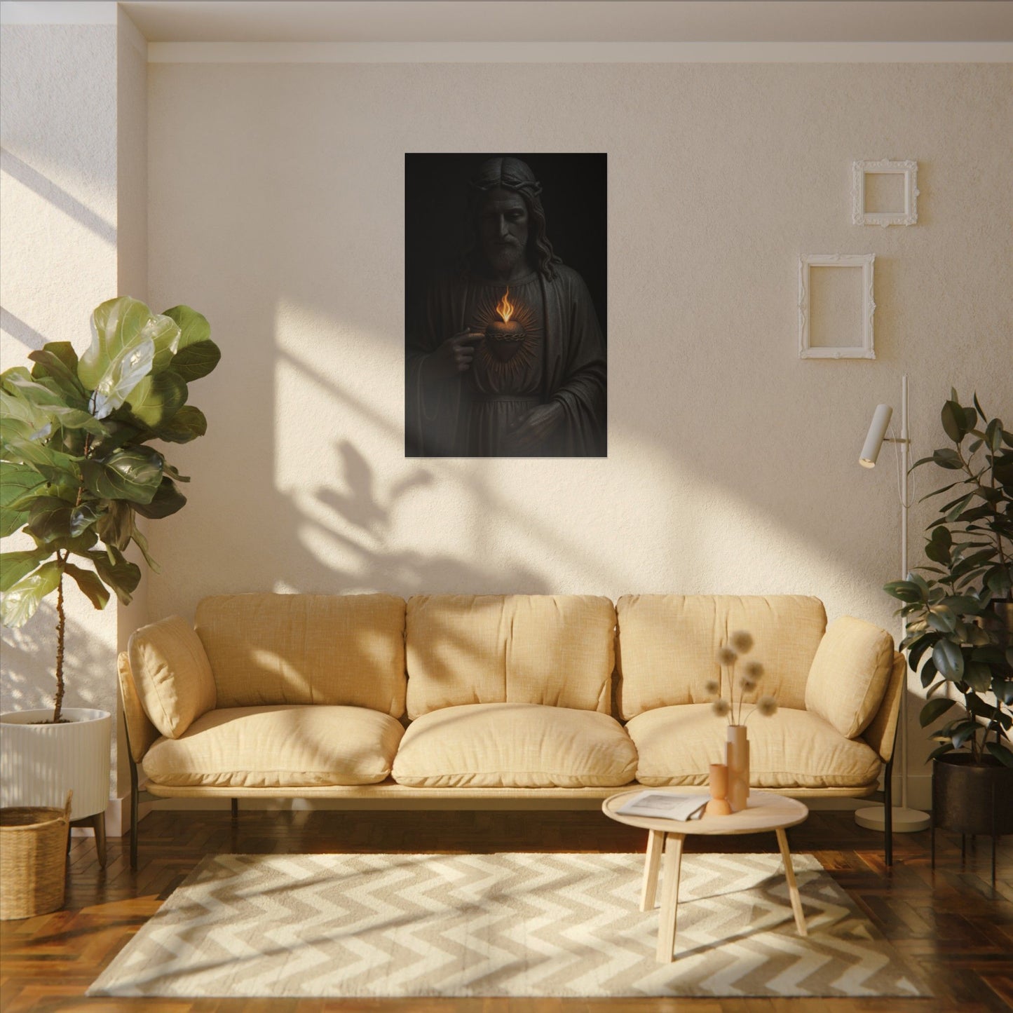Sacred Heart of Jesus Wall Art Matte Canvas| Christian Home Decor | Religious Art Print | Faith Based Decor 1 of 3 0.75" (Multi-Size)