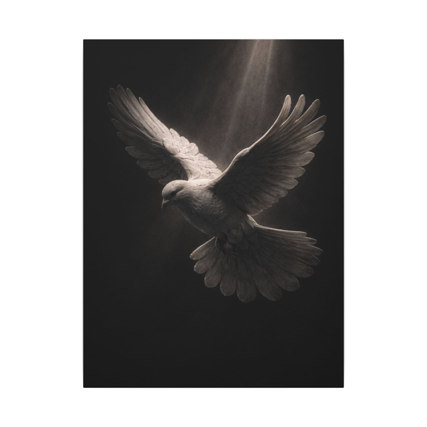 Holy Spirit Dove Wall Art Print Canvas| Christian Home Decor | Religious Art Print | Dark Moody Faith Art | Spiritual Gift Decor 2of3