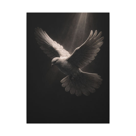 Holy Spirit Dove Wall Art Print Canvas| Christian Home Decor | Religious Art Print | Dark Moody Faith Art | Spiritual Gift Decor 2of3