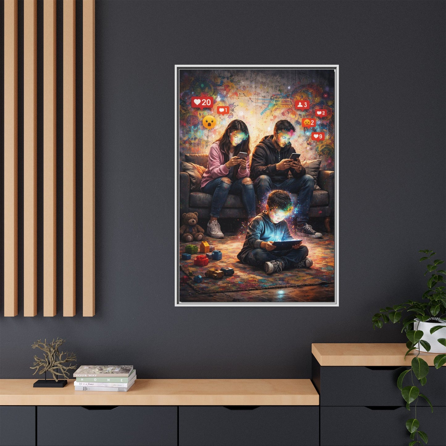 3 of 3 Digital Family Time Matte Canvas