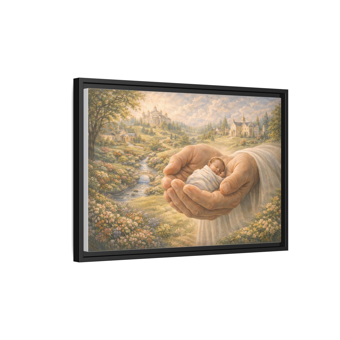 Received in Gods Hands | Child Welcomed into Heaven painting Canvas 3 of 3