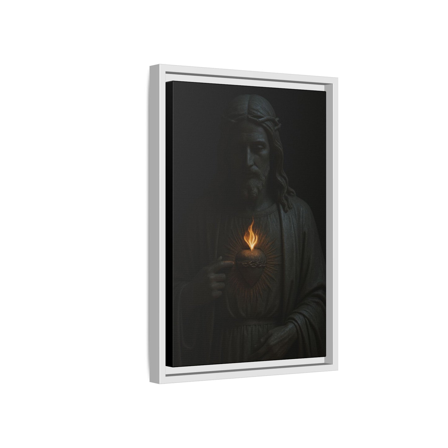 Sacred Heart Jesus Matte Canvas Framed | Religious Wall Art 1 of 3