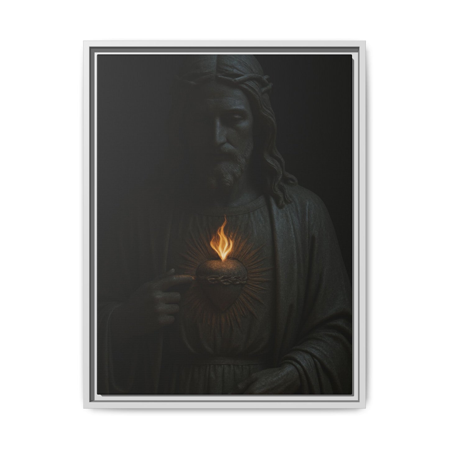 Sacred Heart Jesus Matte Canvas Framed | Religious Wall Art 1 of 3