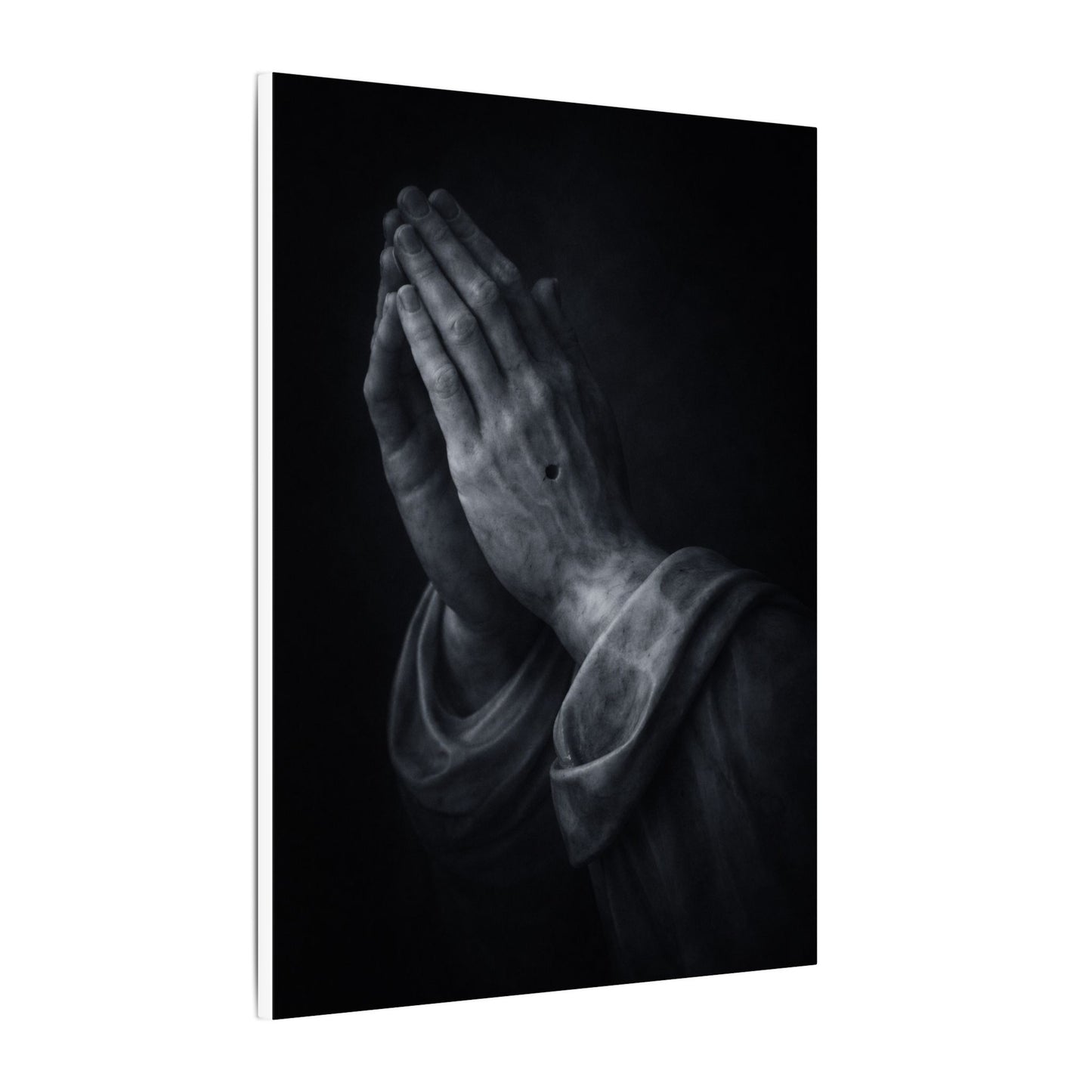 Praying Hands  Canvas | Christian Home Decor | Religious Art Print | Dark Moody Faith Art | Spiritual Gift Decor 3of3