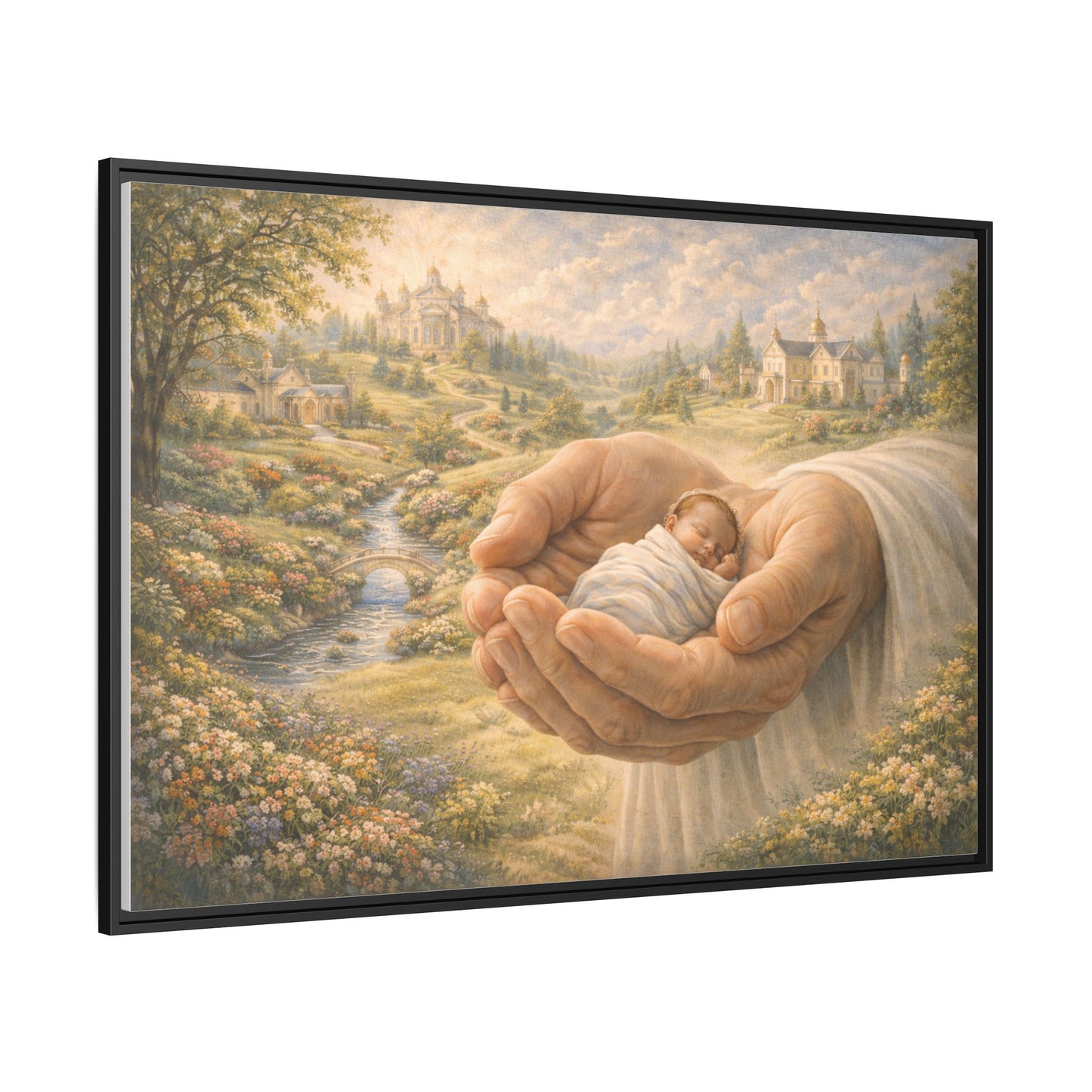 Received in Gods Hands | Child Welcomed into Heaven painting Canvas 3 of 3