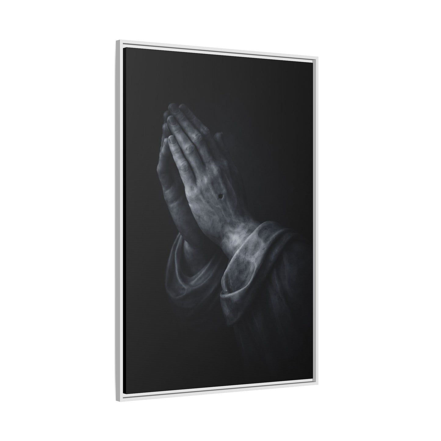 Praying Hands Art Print Canvas Framed | Religious Wall Decor, Matte Black 3 of 3