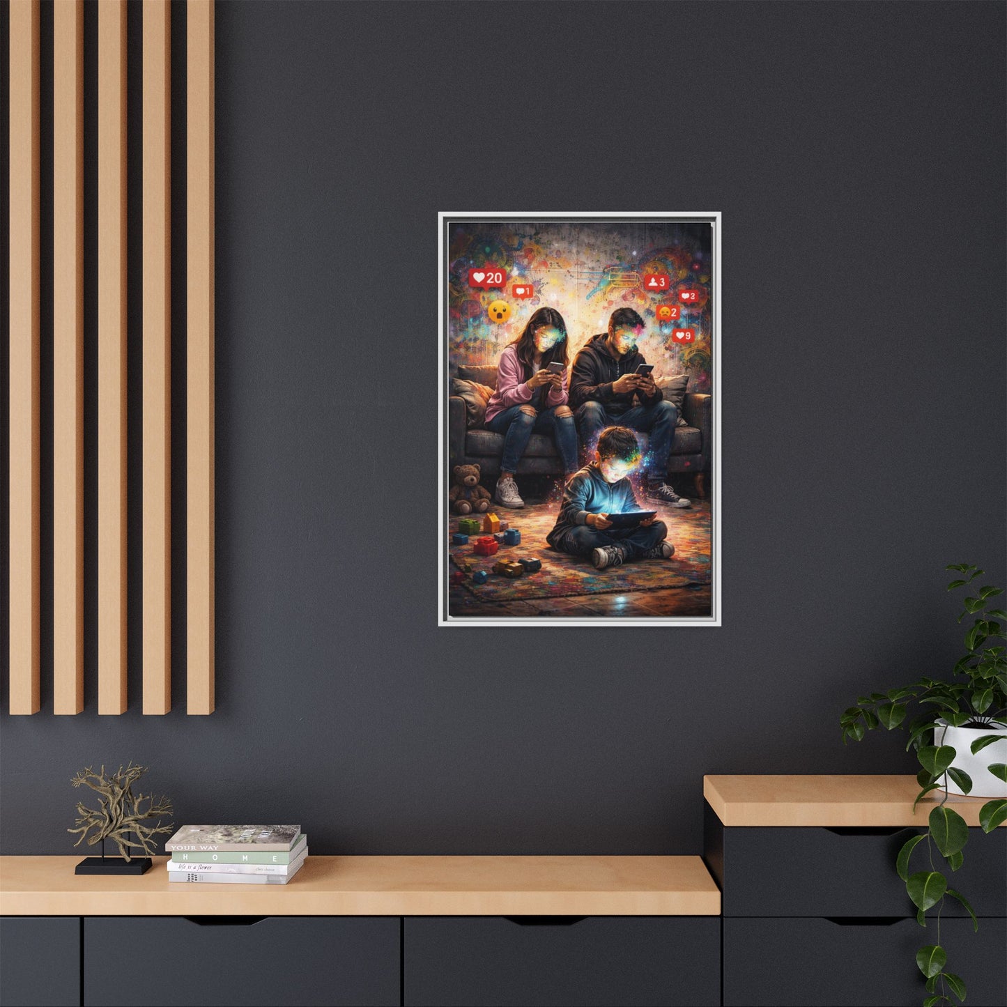 3 of 3 Digital Family Time Matte Canvas