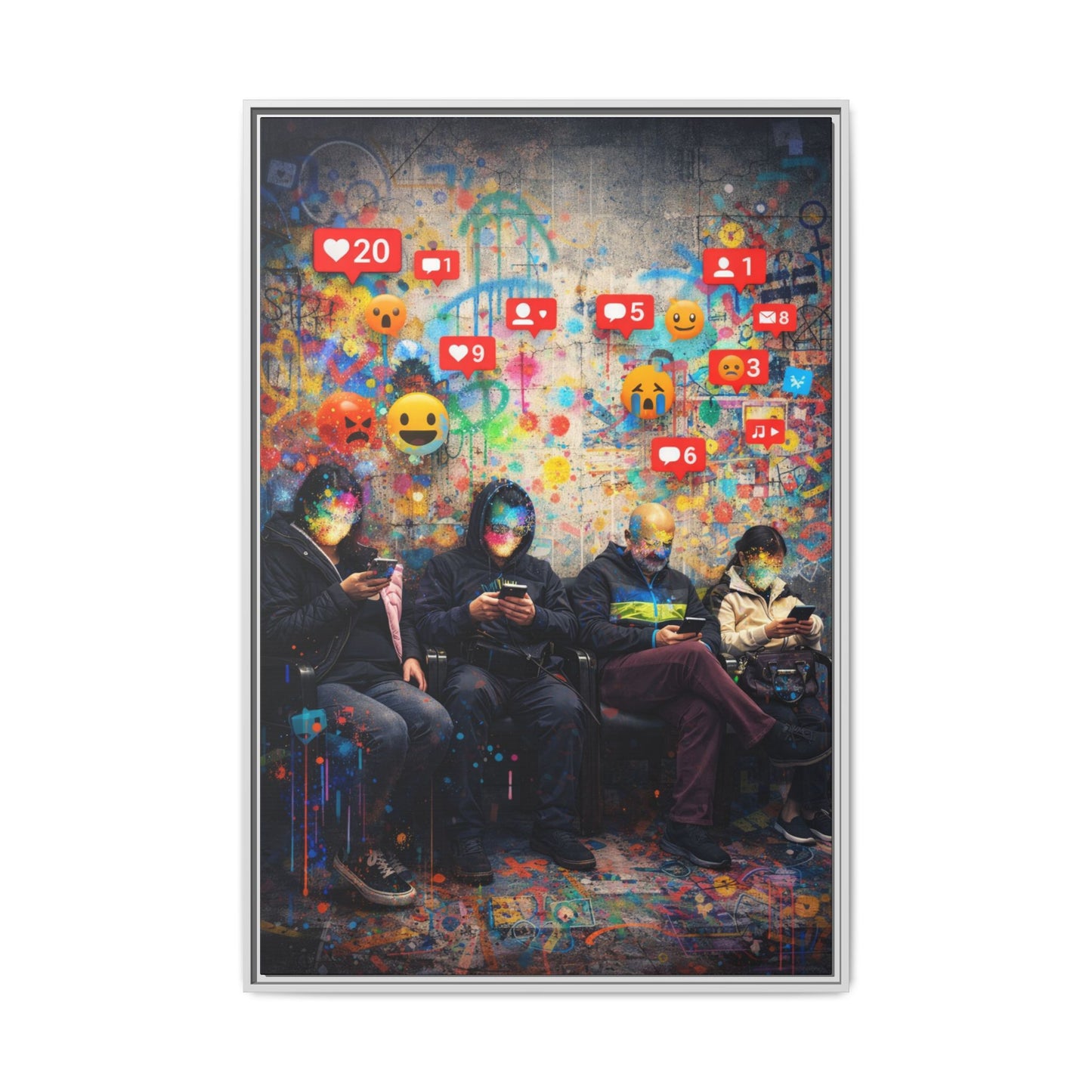 1 of 3 Digital Therapy Matte Canvas | Framed Wall Art