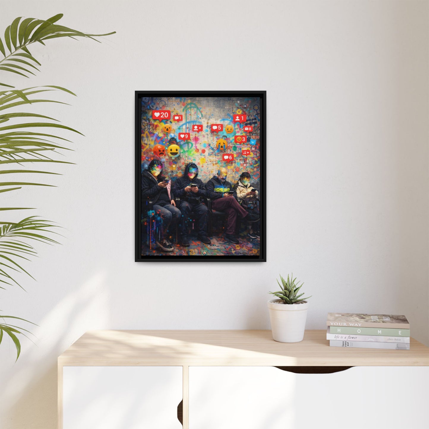 1 of 3 Digital Therapy Matte Canvas | Framed Wall Art