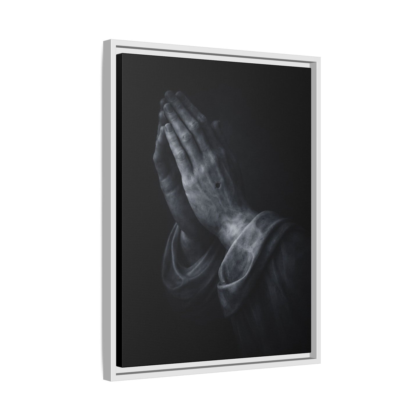 Praying Hands Art Print Canvas Framed | Religious Wall Decor, Matte Black 3 of 3