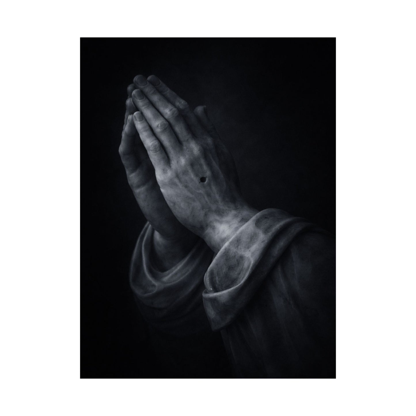 Praying Hands Poster | Christian Home Decor | Religious Art Print | Dark Moody Faith Art | Spiritual Gift Decor 3of3