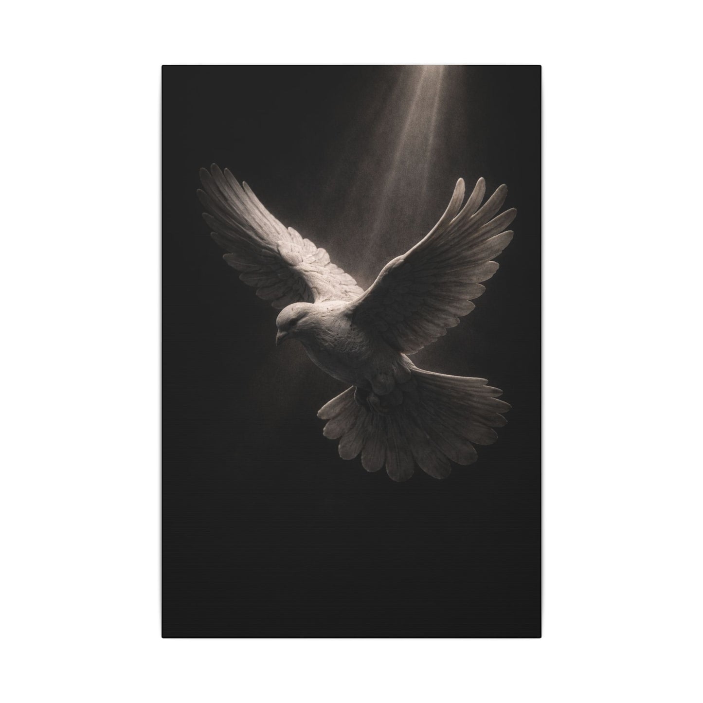 Holy Spirit Dove Wall Art Print Canvas| Christian Home Decor | Religious Art Print | Dark Moody Faith Art | Spiritual Gift Decor 2of3